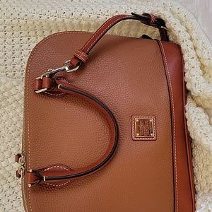 Pebble Grain Zip Satchel Dooney and Bourke